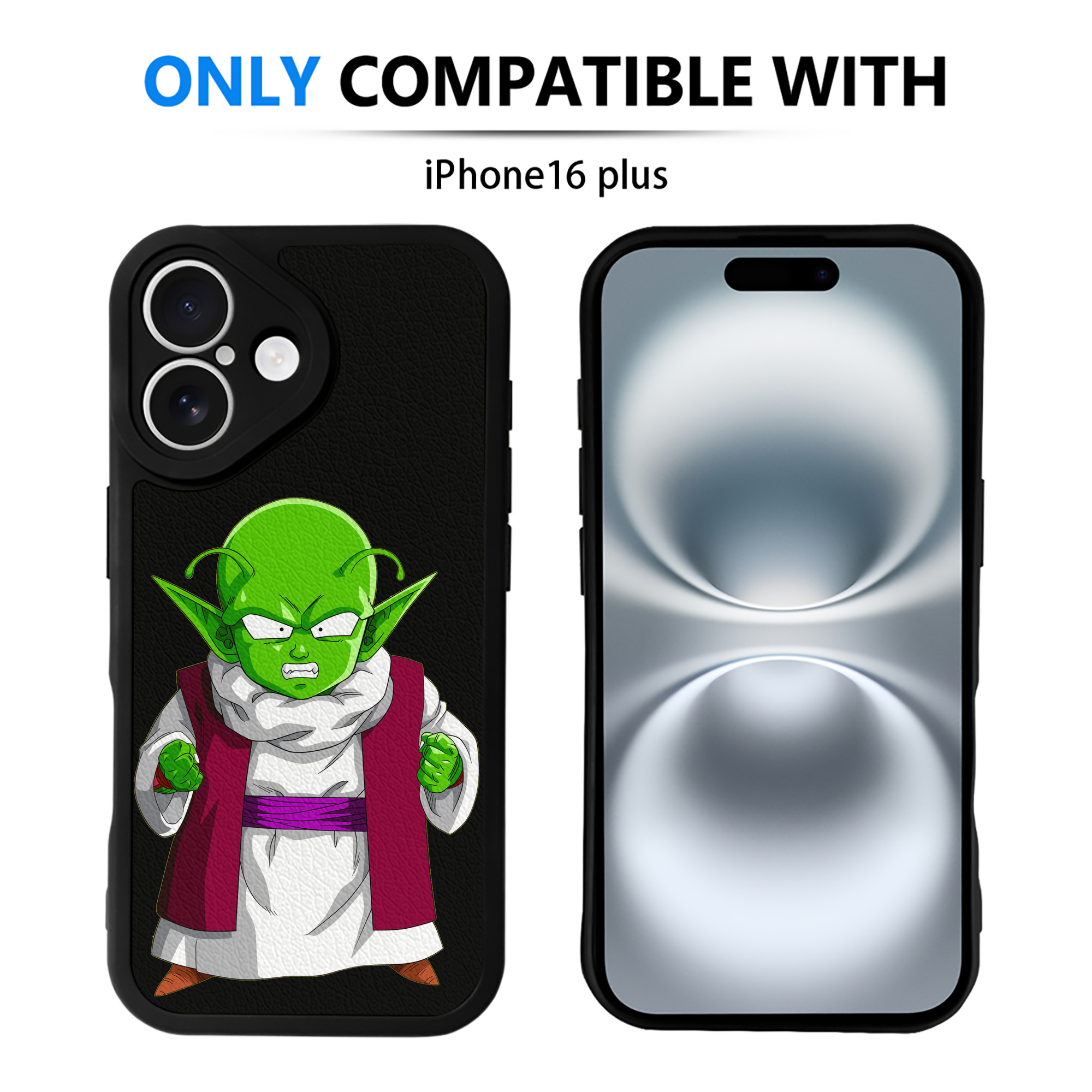 （画像用） ドラゴンボール ピッコロ DRAGON BALL Piccolo 【iPhone 16シリーズ対応】シリコンスマホケース（レザー調） 材質：シリコン